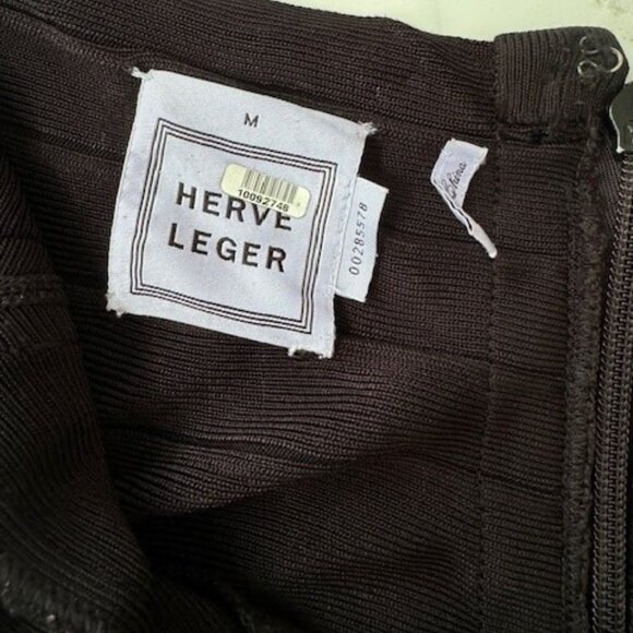 Authentic Hervé Léger Estrella Bandage Gown in Black Size M - Picture 7 of 7